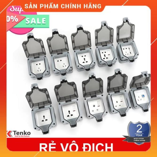 Combo Mặt Hộp Chống Nước Ổ Cắm Điện Vuông Ngoài Trời TK-IP66 - Tenko.com.vn