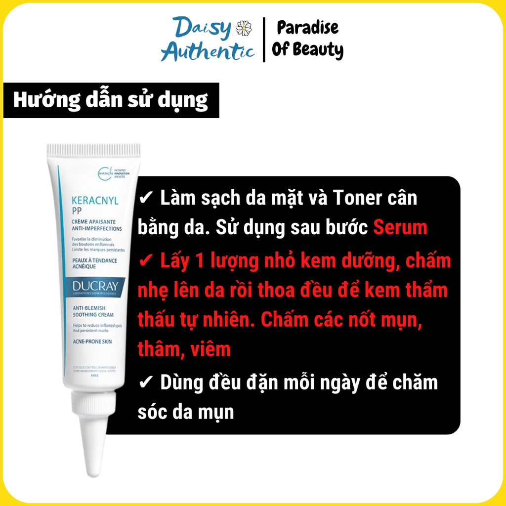 Kem Dưỡng Giảm Mụn - DUCRAY Keracnyl PP Anti-Blemish Soothing Cream 30ml
