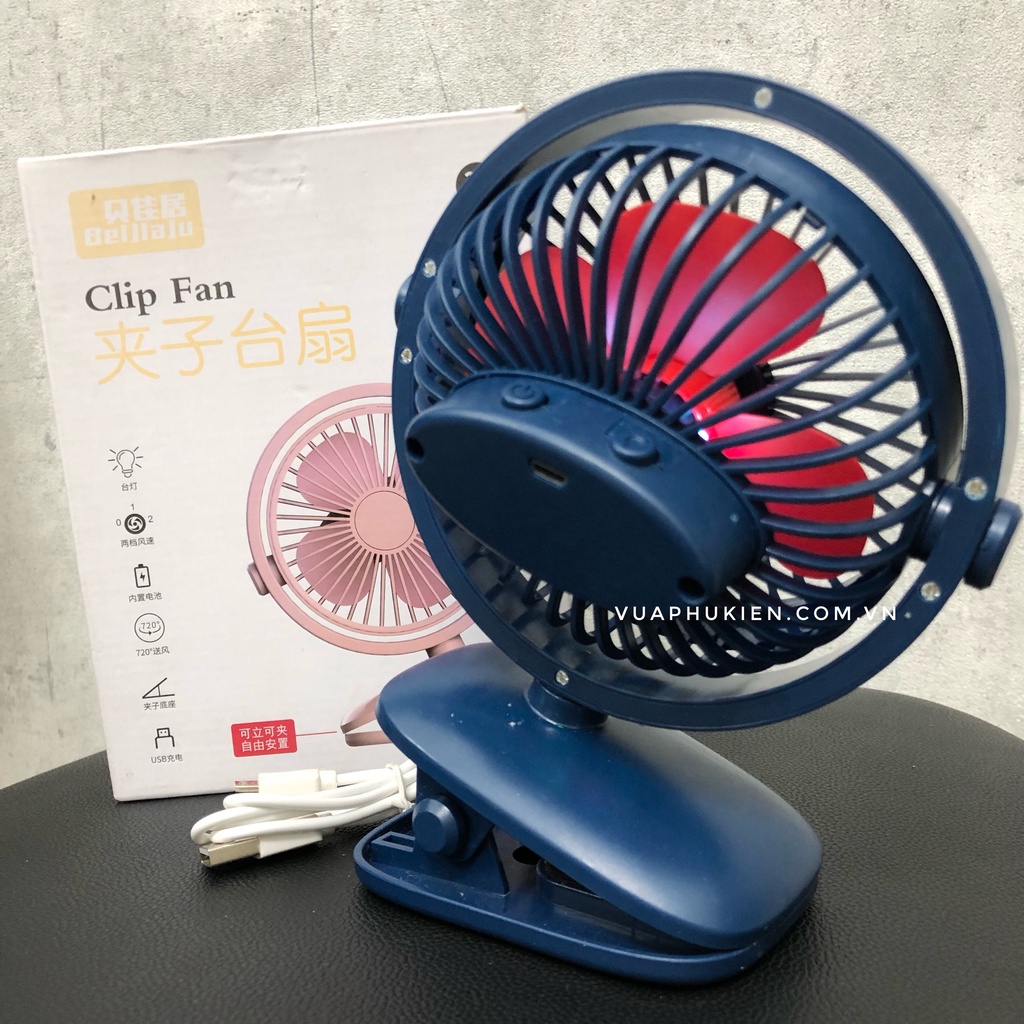 Quạt kẹp bàn Table Clip Fan xoay 720 độ