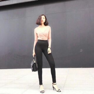 Quần tregging H&M cạp cao co giãn
