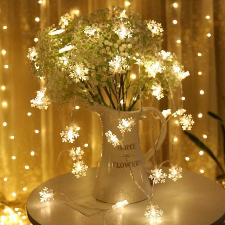 Đèn nháy hoa tuyết trang trí, Đèn nháy hình bông tuyết dài 6m Decor 4.0