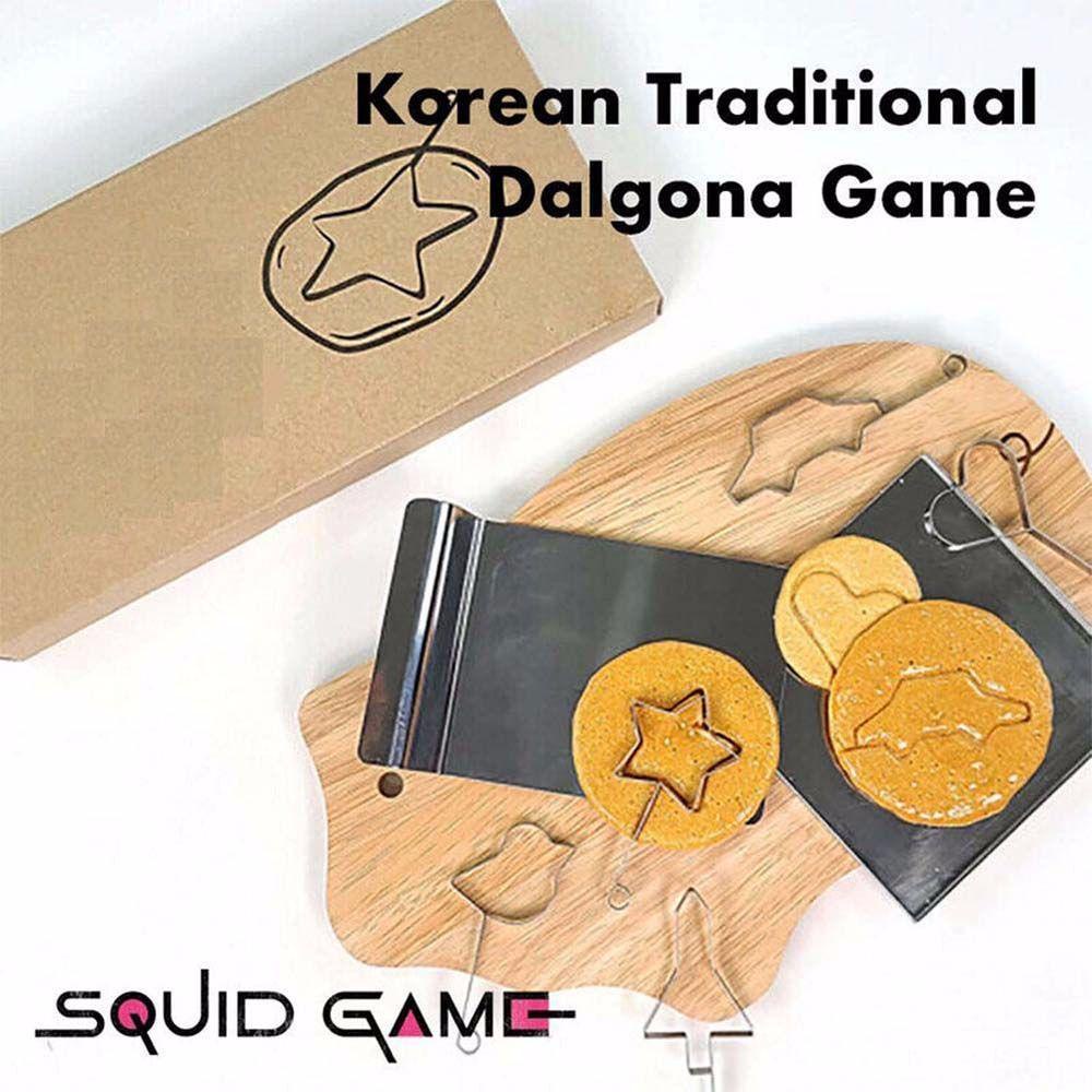 Khuôn Cắt Bánh Quy Bằng Thép Không Gỉ Hình Tròn / Ngôi Sao / Mực Dùng Hóa Trang Nhân Vật Game Ppopgia