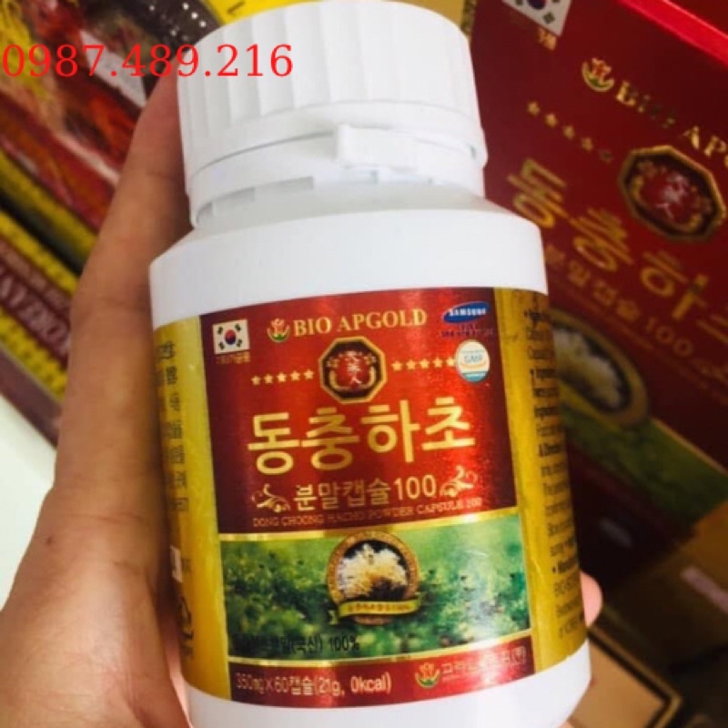 Viên đông trùng hạ thảo Bio Hàn Quốc Hộp 2 lọ 120 viên