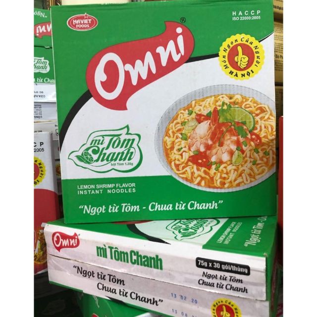 Mì tôm chanh Omni 75g