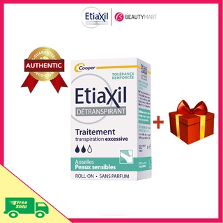 [Freeship+Tặng quà] Lăn khử mùi giảm mồ hôi cho da nhạy cảm Etiaxil xanh 15ml chính hãng Pháp - BeautyMart