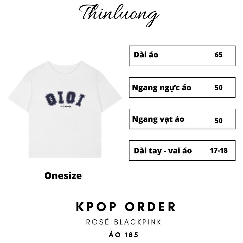 Áo thun trắng cotton oioi giống Rose Blackpink