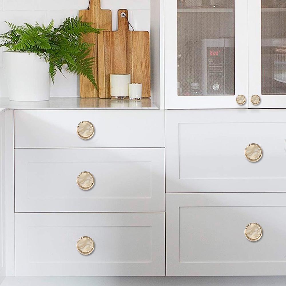 KRNY Tay Nắm Cửa Họa Tiết Đá Cẩm Thạch