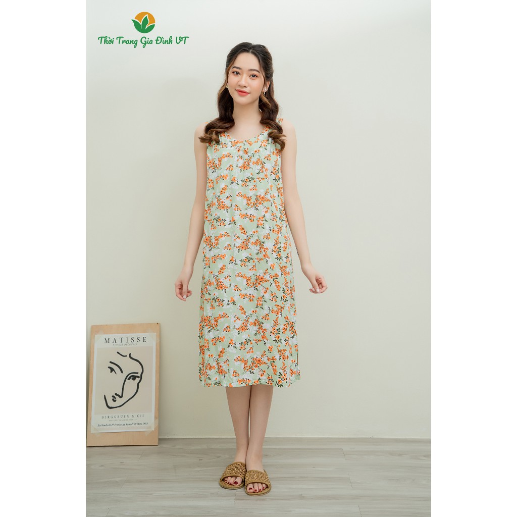 Váy lanh hoa nữ sát nách V02.2109 - Thời Trang Gia Đình VT | BigBuy360 - bigbuy360.vn