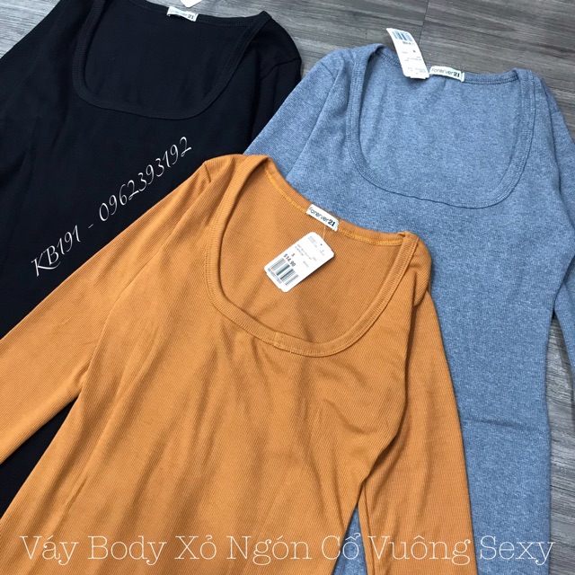 Váy Body Xỏ Ngón Cổ Vuông Sexy - DZ06 | BigBuy360 - bigbuy360.vn