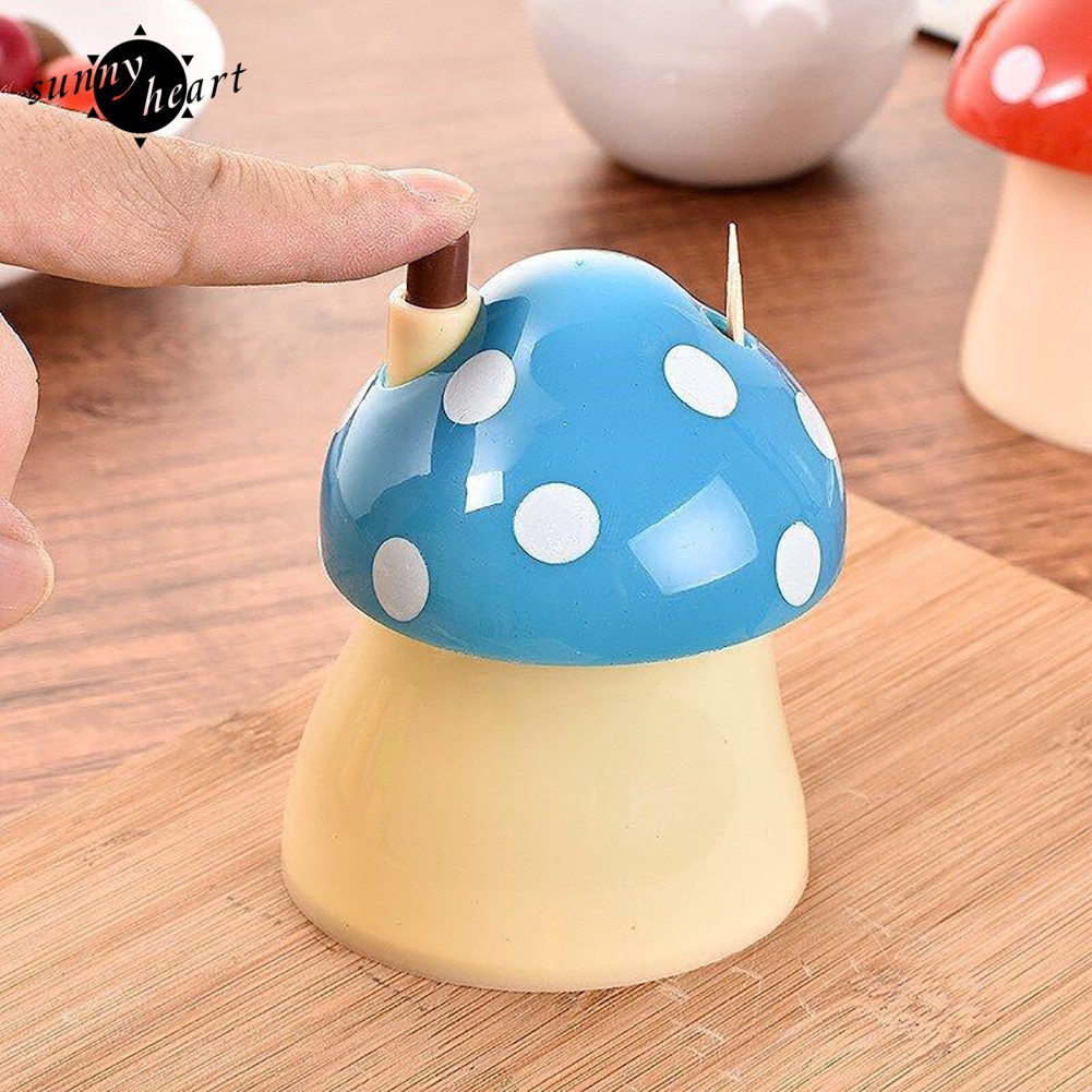 Hộp Đựng Tăm Xỉa Răng Tự Động Hình Nấm Xinh Xắn