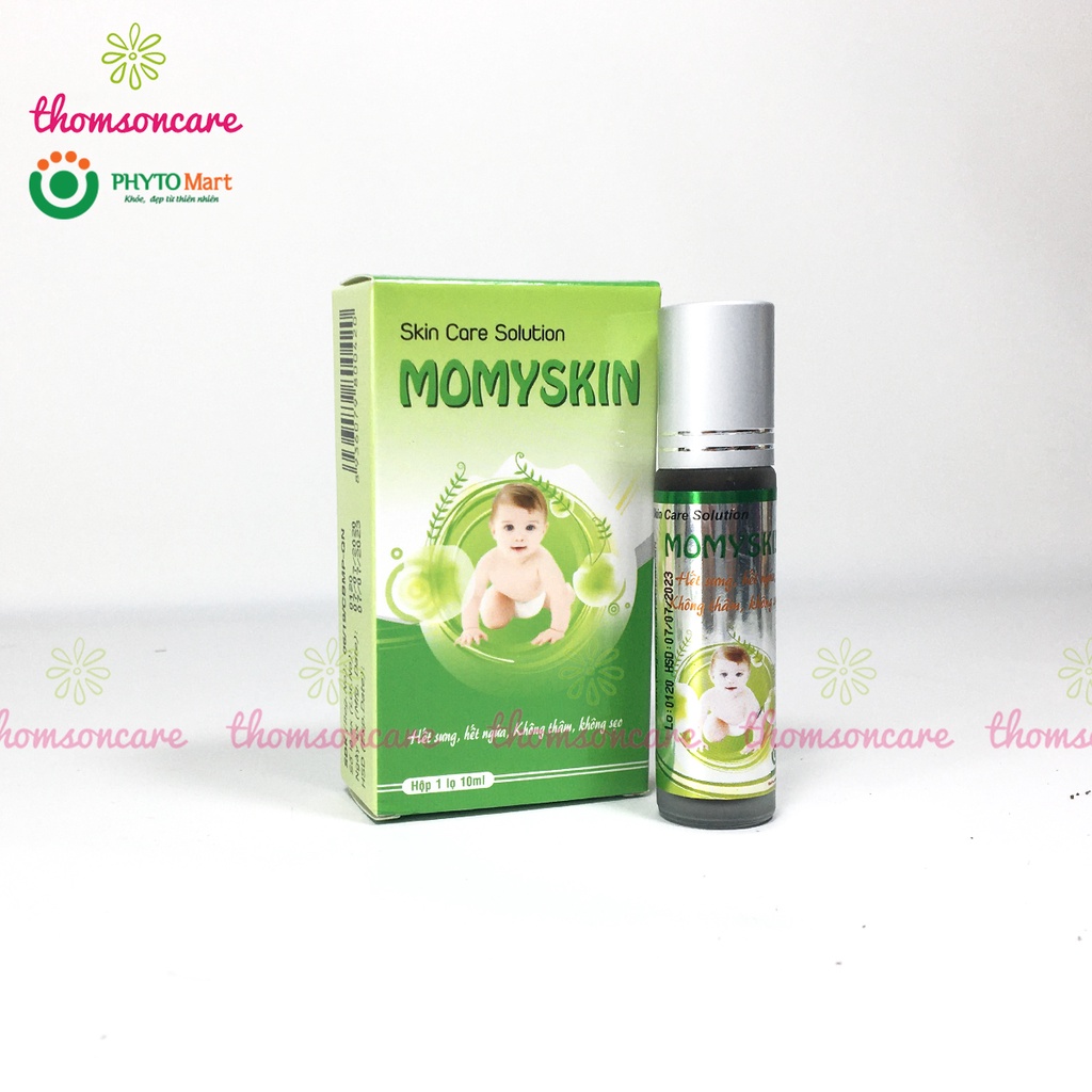 Lăn muỗi đốt Momyskin lọ 10ml dạng bị lăn từ thảo dược, giảm ngứa liền sẹo cho bé và người lớn