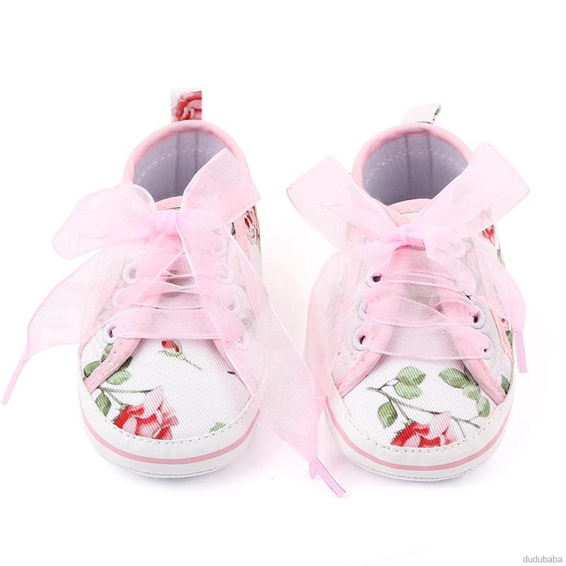 Giày sneaker bé gái đế mềm chống trượt họa tiết phong cách Trung Hoa