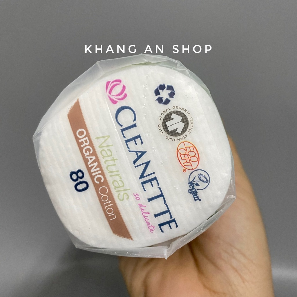 Bông tẩy trang hữu cơ CLEANETTE Organic Cotton Pads