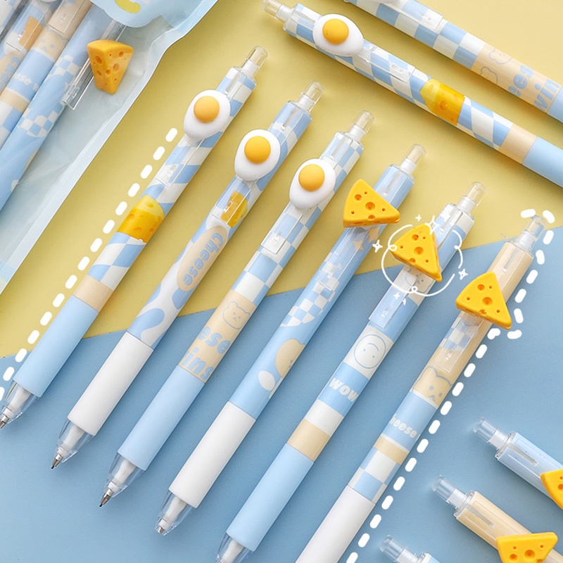 Set 6 Bút Mực Đen Ngòi 0.5mm Kiểu Dáng Dễ Thương