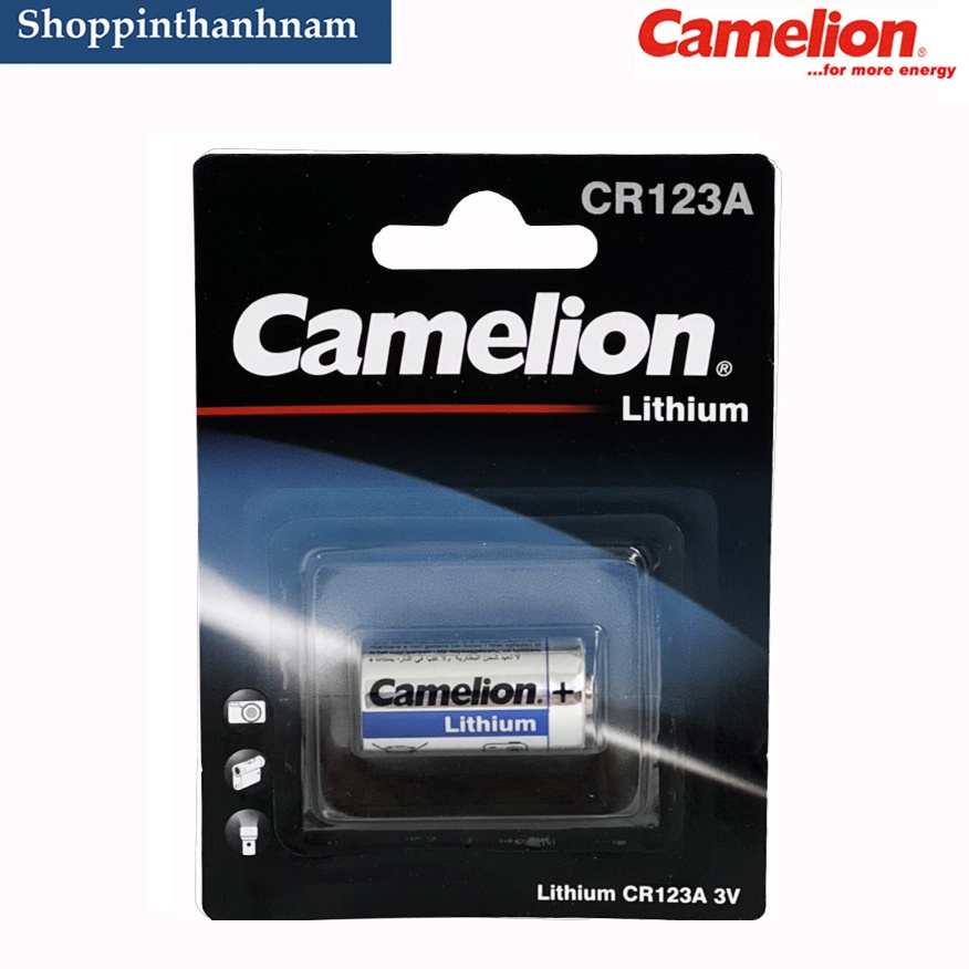 Pin CR123A Camelion lithium 3V Vỉ 1 Viên Dung Lượng Cao
