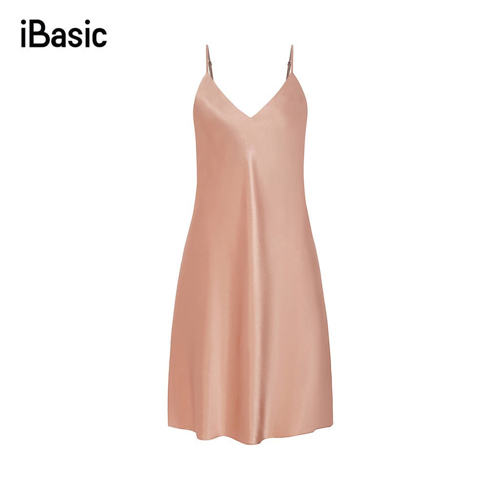 [VOUCHER 50K] Đầm ngủ nữ satin hai dây iBasic SW027