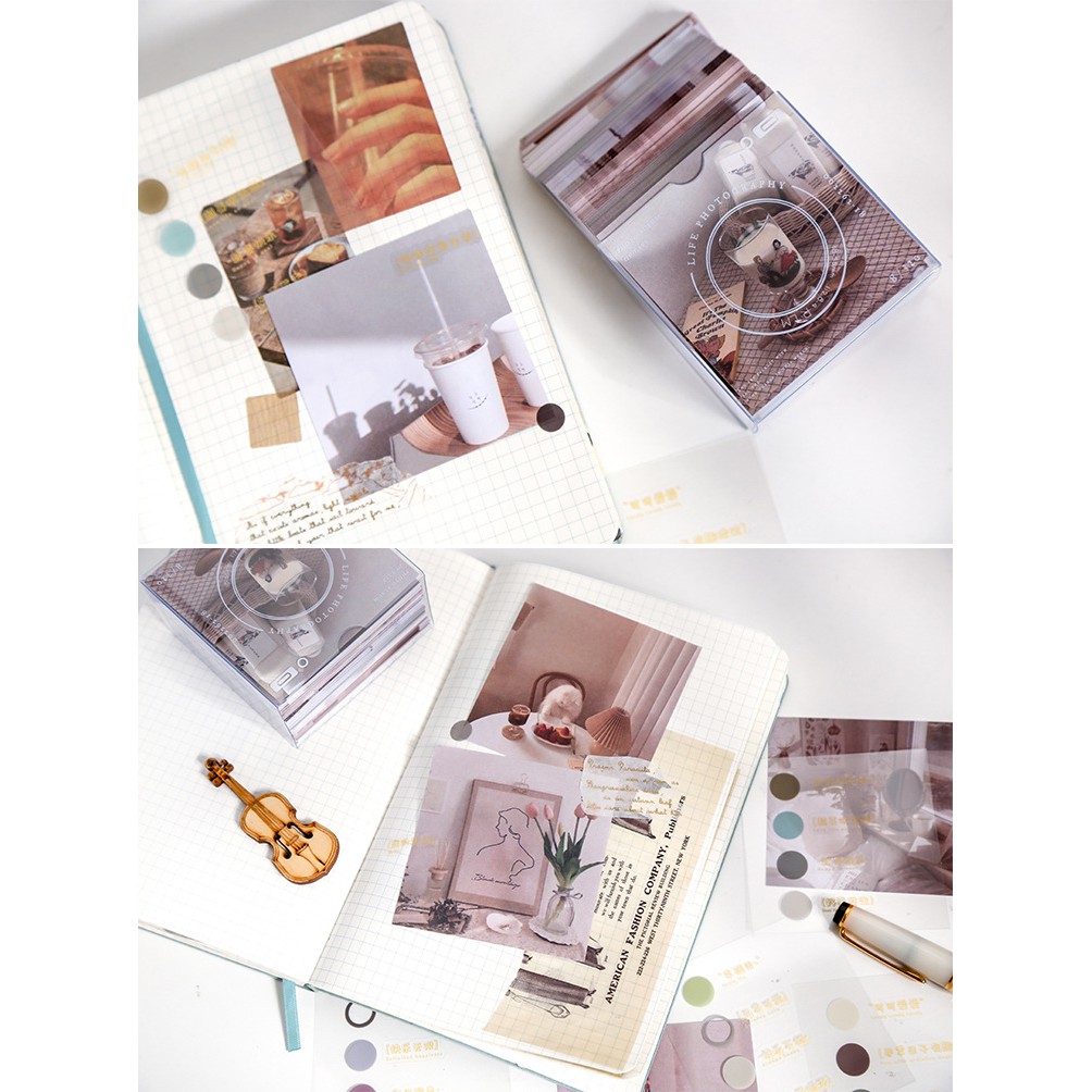 Giấy note MIAO'S LITTLE FOREST set 320 giấy trang trí bullet journal kèm sticker dán Life Photography MNO231