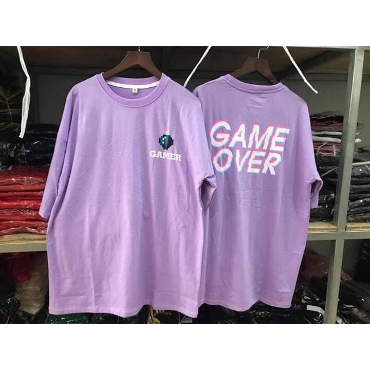 ÁO THUN NAM NỮ IN GAME OVER THỜI TRANG UNISEX