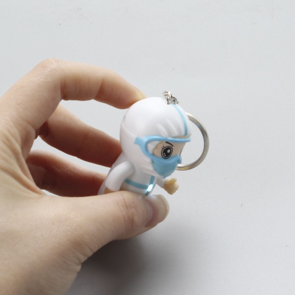 Móc Khóa Hình Y Tá Có Đèn Led Phát Sáng Dễ Thương