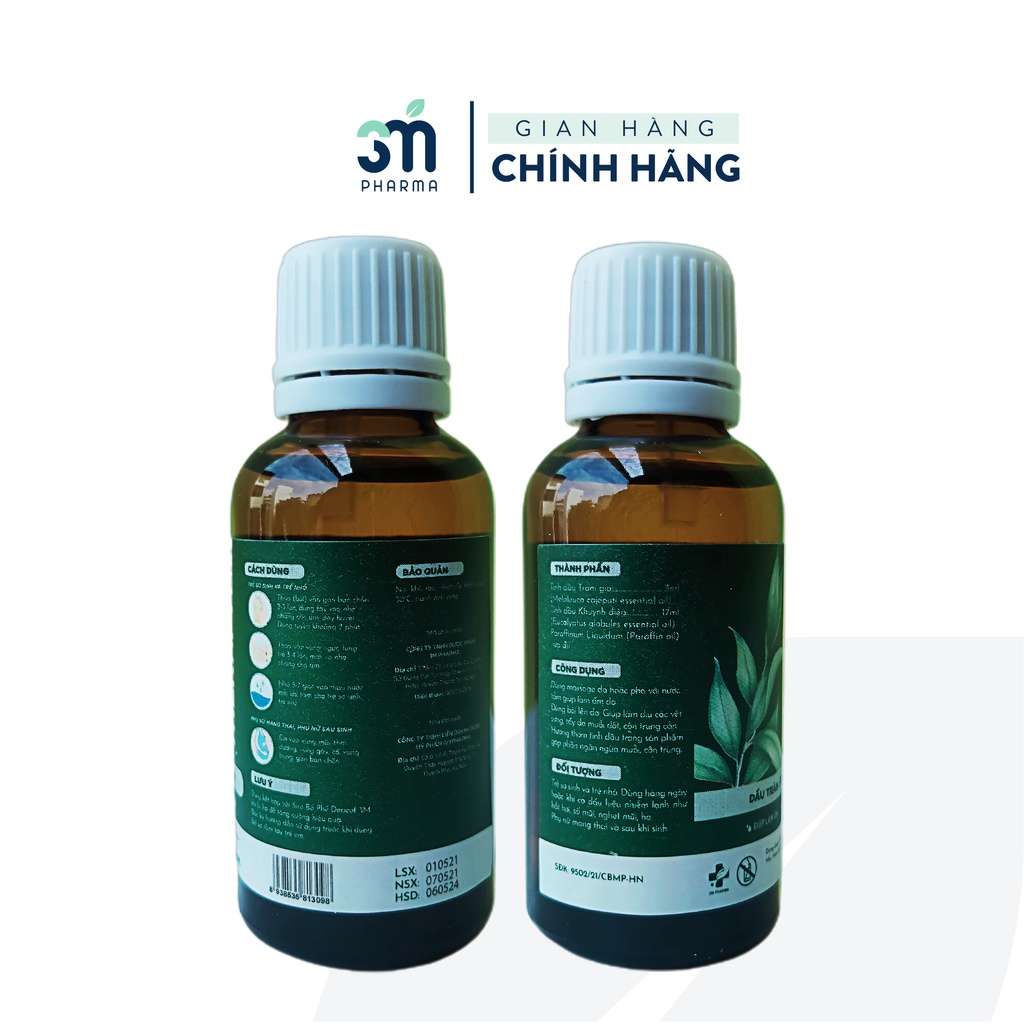 Dầu Tràm cho bé sơ sinh - Dầu Tràm Khuynh Diệp Therapy 3M Cho Bé Sơ Sinh Giúp Kháng Khuẩn Ngừa Cảm Lạnh Lọ 30 ml