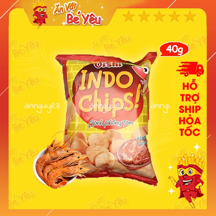 Bim bim Oishi snack bánh phồng tôm hương vị cay 40g