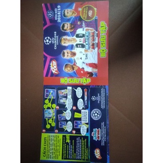 Bìa album Match attax mùa 2018/2019 Poca có checklist [ BÌA IN KHÔNG RUỘT]