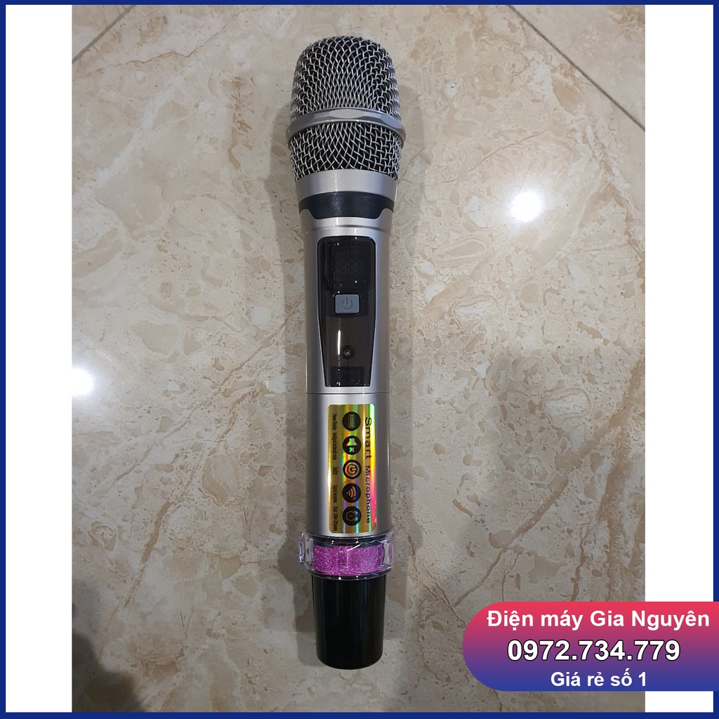 Micro loa kéo kim loại UHF tần số  kèm bo mạch dùng thay thế, nâng cấp loa kéo, mic hút âm, hát nhẹ hơi