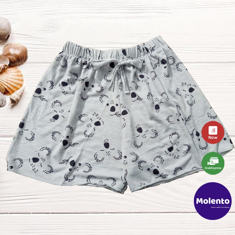 Quần đùi vải nữ mặc nhà, quần short nữ hoa thun cotton dày dặn thoáng mát thấm mồ hôi Molento - X35 | BigBuy360 - bigbuy360.vn