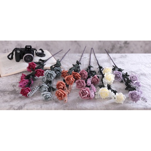 HOA HỒNG GIẢ CÀNH LỚN - TRANG TRÍ NHÀ