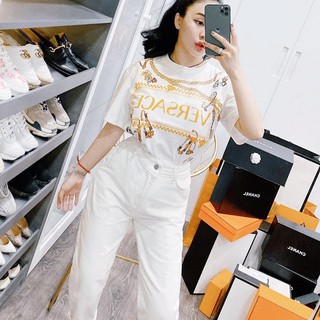 Quần baggy kaki nữ khóa kéo Basic