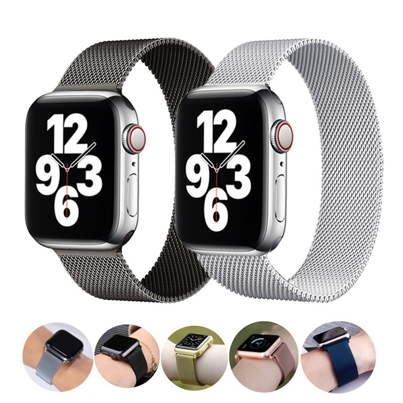 Dây Đeo Thay Thế Bằng Kim Loại Cho Đồng Hồ Thông Minh Apple watch Milanese iwatch 5 6 7 metal SE 6 7