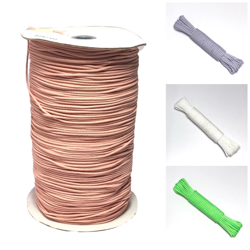 20 mét - Dây Dù tròn 2mm cối sáp đẹp giữ form sản phẩm dùng làm macrame, vòng tay paracord , trang trí, căng lều