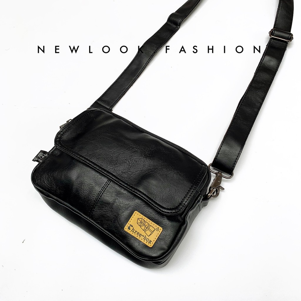 ★ TÚI ĐEO CHÉO NAM NỮ DA PU DẠNG CHỮ NHẬT 2 NGĂN CAO CẤP THREE-BOX ( 3 ngăn ) | BigBuy360 - bigbuy360.vn