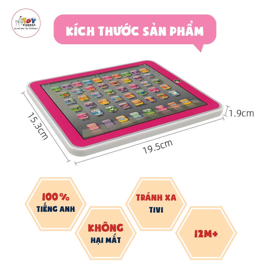 Đồ Chơi Máy Tính Bảng IPAD Học Tiếng Anh Phát Nhạc Vui Nhộn