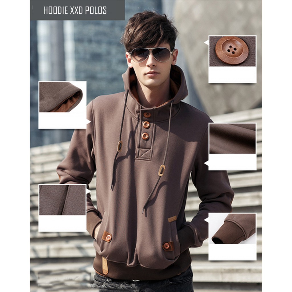 Áo Hoodie Cotton Mềm Mại Giữ Ấm Phong Cách Hàn Quốc Có 3 Màu Lựa Chọn