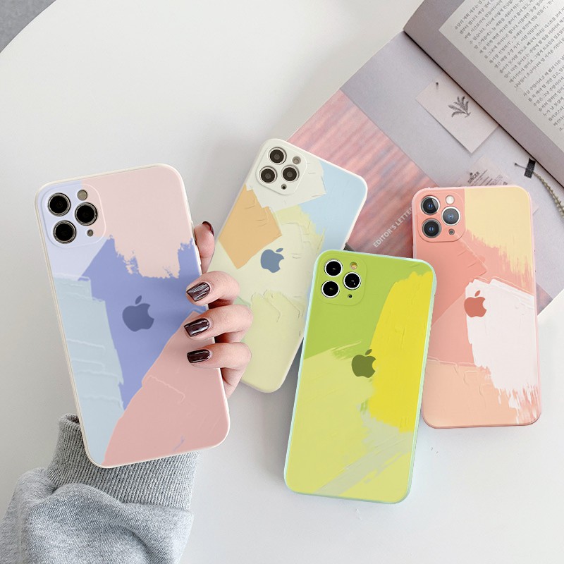 Ốp lưng iphone cạnh vuông BVC màu trái cây 6plus/6s/6splus/7/7plus/8/8plus/x/xr/xs/11/12/pro/max/plus/promax-Awifi A1-18 | BigBuy360 - bigbuy360.vn