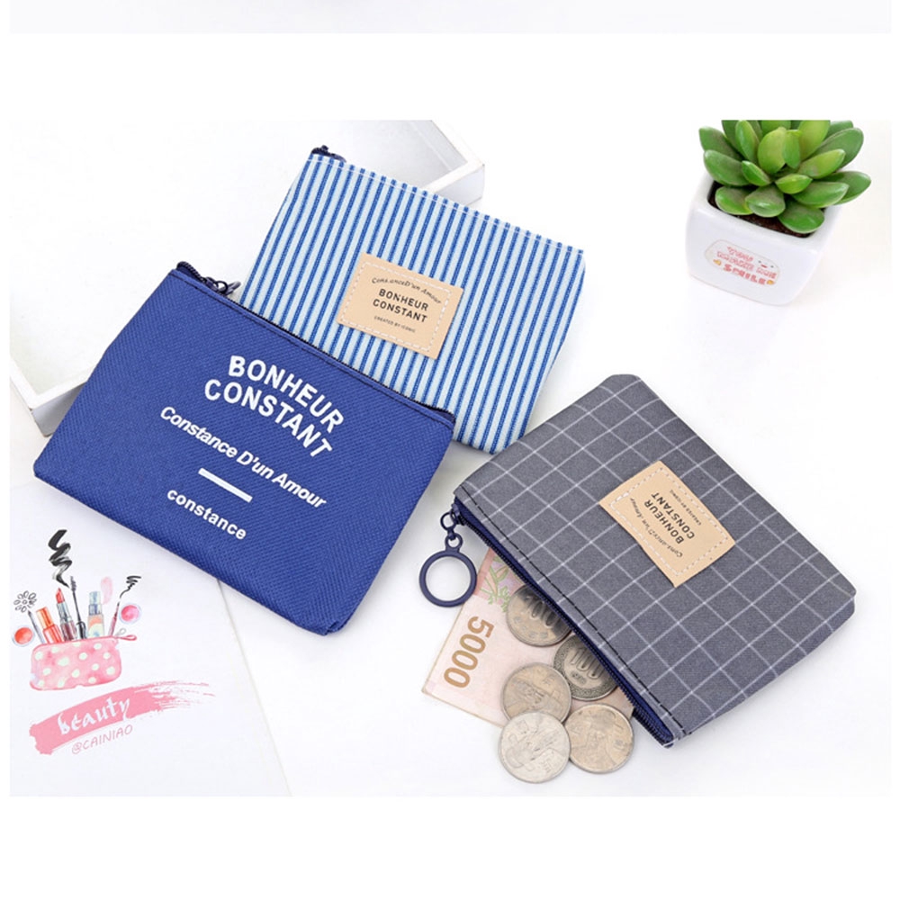 Ví đựng tiền xu thời trang bằng vải canvas | BigBuy360 - bigbuy360.vn