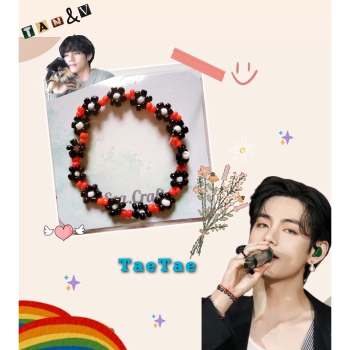 Vòng tay hạt cườm hình cúc họa mi cheap moment với V Taehyung BTS