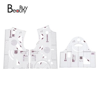 Bộ 3 thước vẽ thiết kế quần áo thời trang chuyên dụng tỷ lệ 1:1