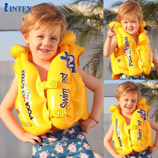 Áo phao bơi bơm hơi cho bé trai bé gái 10-30 kg ( 2--10 tuổi) nhiều màu sắc hình hoạt hình dễ thương bắt mắt