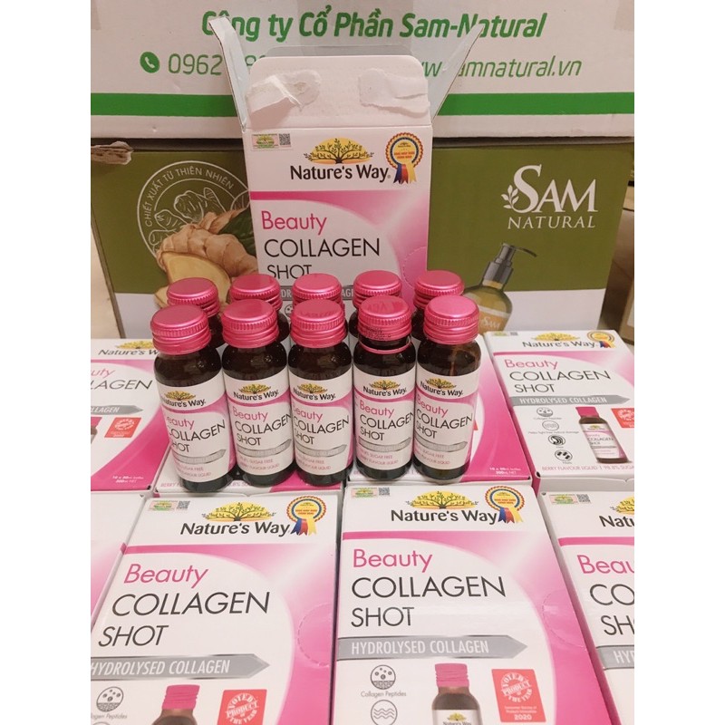 [CHÍNH HÃNG NHẬP KHẨU] Collagen dạng nước Natures Way Beauty Collagen shot 10 pack