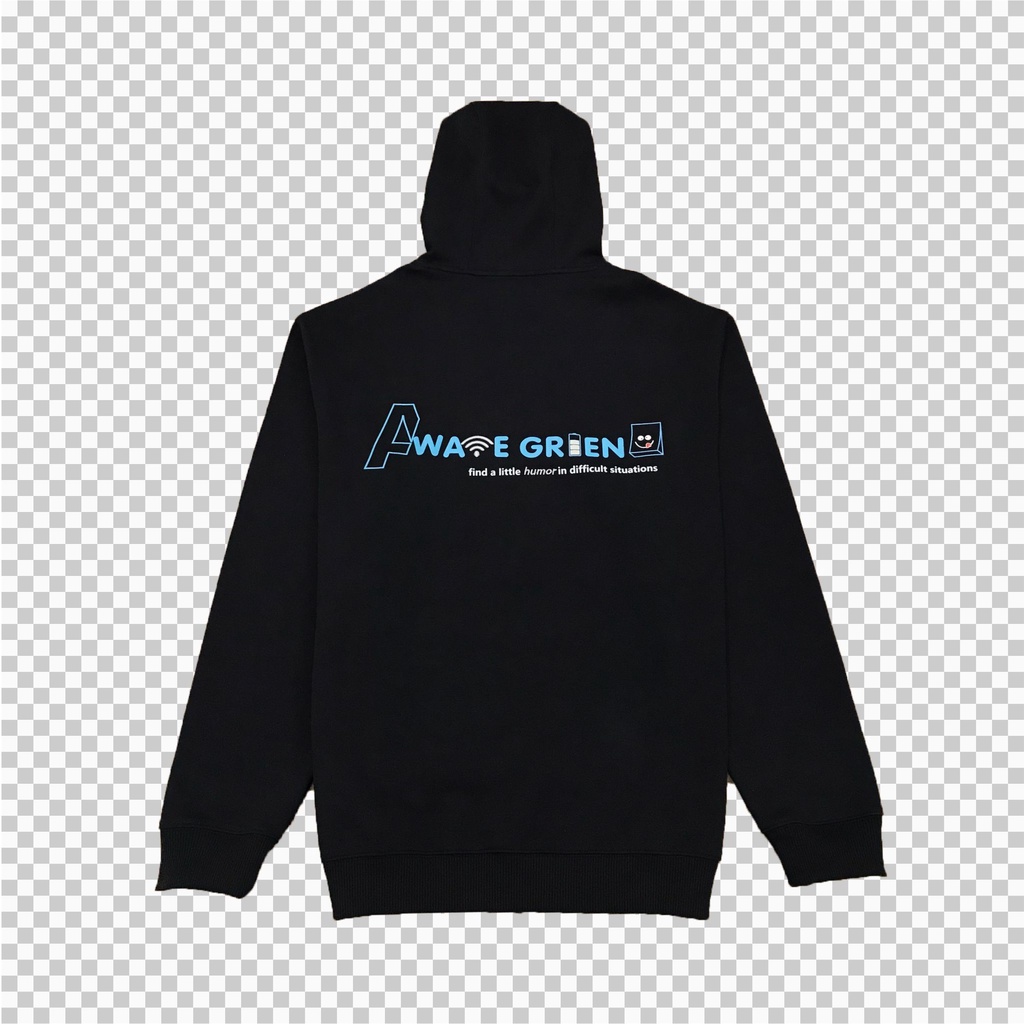 Áo hoodie AWG chính hãng màu kem/đen hàng new