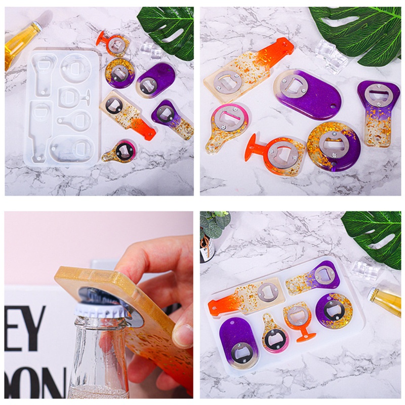 Khuôn silicone làm móc khóa/ mở nắp chai rượu/ bia DIY
