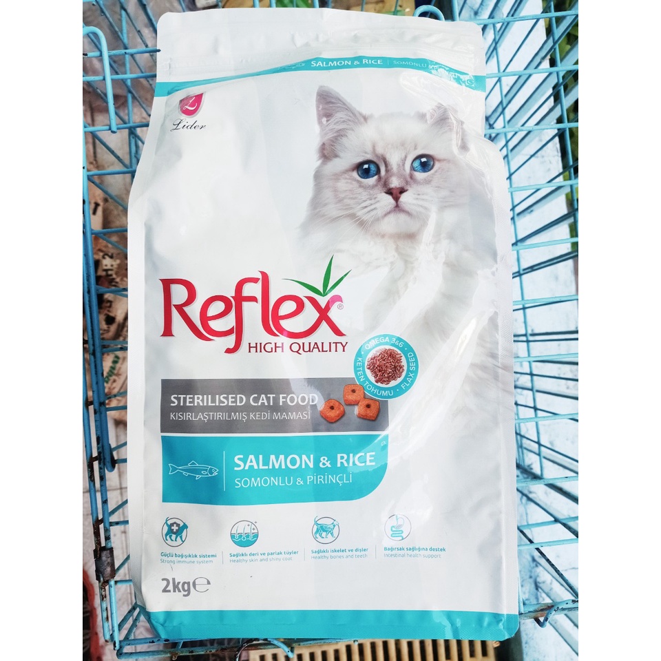 Reflex Sterilised Salmon - Thức ăn cho mèo túi 2kg [ HỖ TRỢ TIẾT NIỆU CHO MÈO ĐÃ TRIỆT SẢN ]