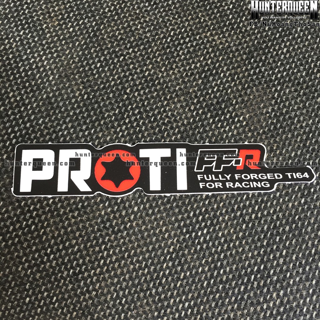 PROTI decal cao cấp chống nước, sắc nét, bền màu, dính chặt. Hình dán logo trang trí mọi nơi in theo yêu cầu