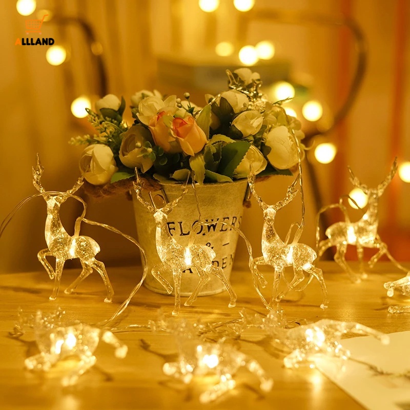 Dây Đèn LED Trang Trí Bằng PVC Trong Suốt 1.5M Hình Nai Sừng Tấm