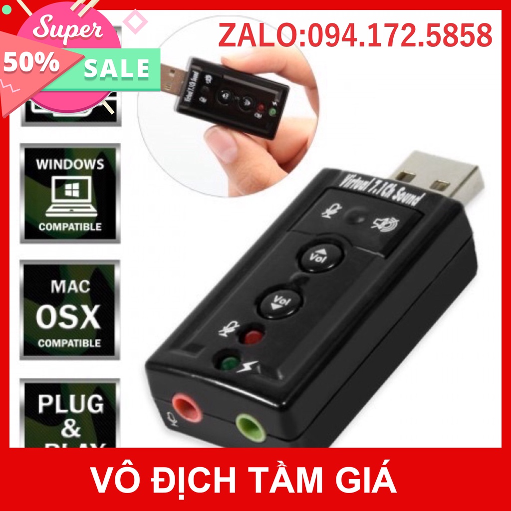 HOT - Usb ra âm thanh 4.1 (usb to Sound) - dây chuyển đổi usb ra âm thanh