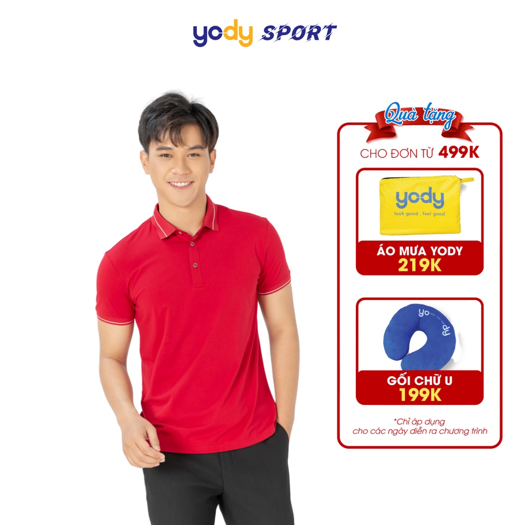 Áo thun polo nam Yody tay ngắn có cổ kiểu dáng basic form rộng thoáng mát APM3013