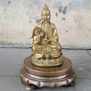 Tượng thái thượng lão quân ngồi cao 24cm, tượng thái thượng lão quân bằng đồng