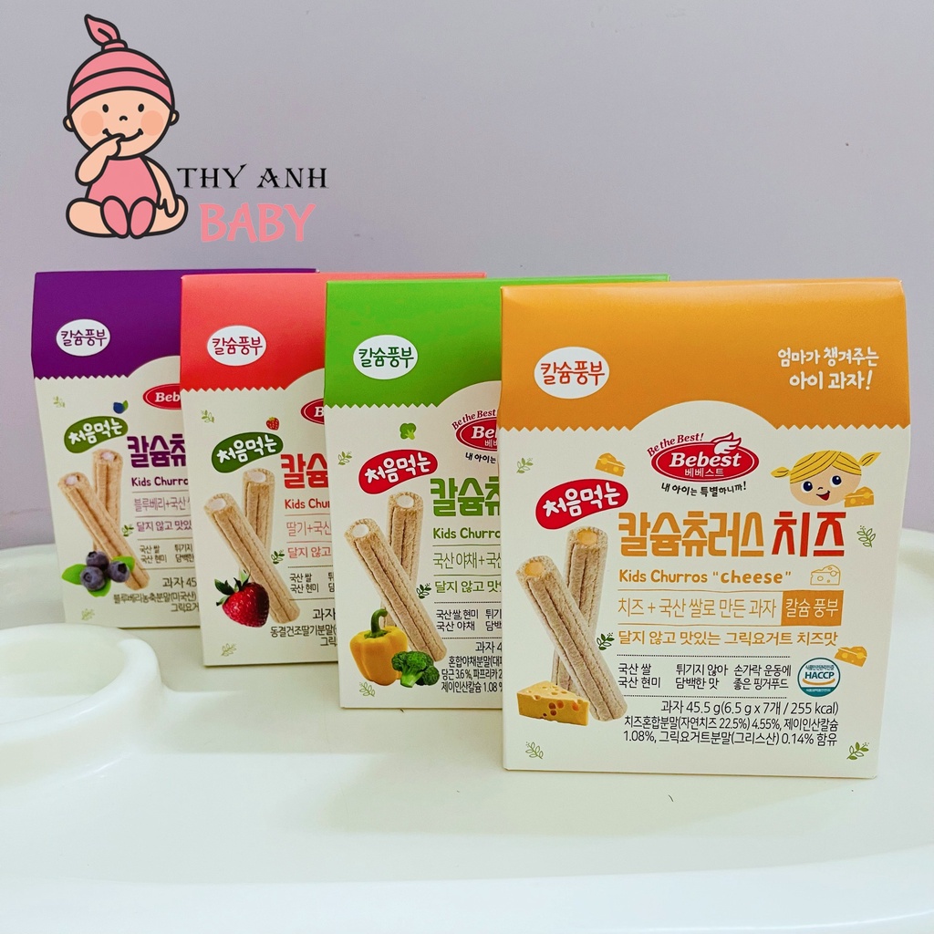 Bánh Quế Canxi Ăn Dặm Bebest Hàn Quốc Cho Bé